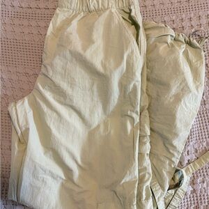 Zara light Green Cargo Pants with Elastic Waist